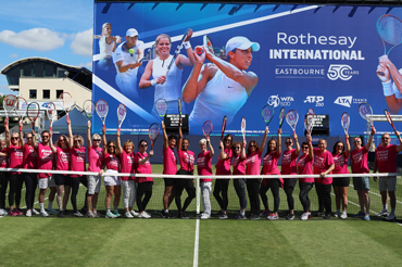 Group photo on soccer field