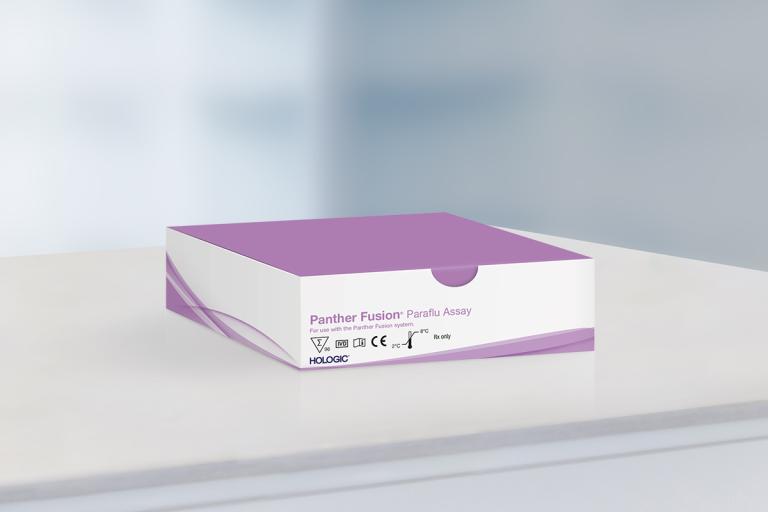 Assay box on table in lab setting.