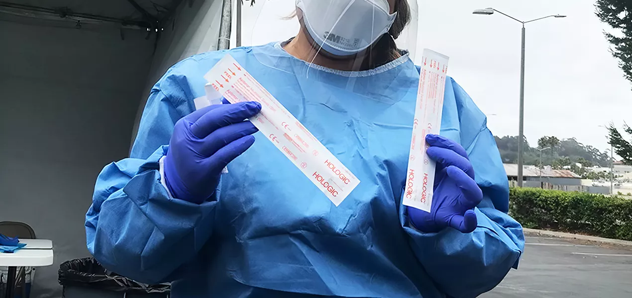 Covid test site employee.