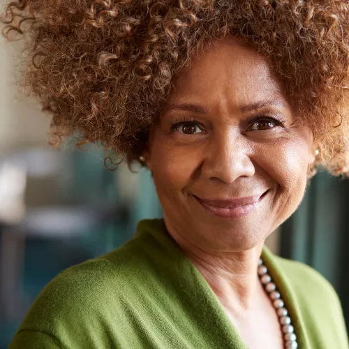 Photo of smiling mature woman