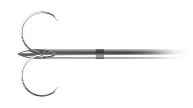 Surgery wire on white background